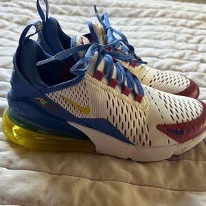 Nike Kids Sneakers (Air270)- White, Blue, Yellow, Pink